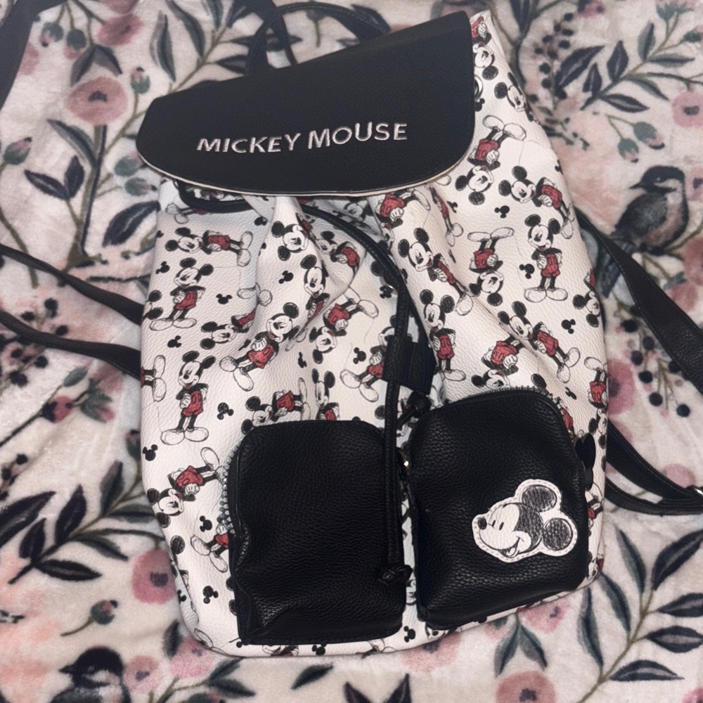 Disney Mickey Mouse Backpack with Black and White Design